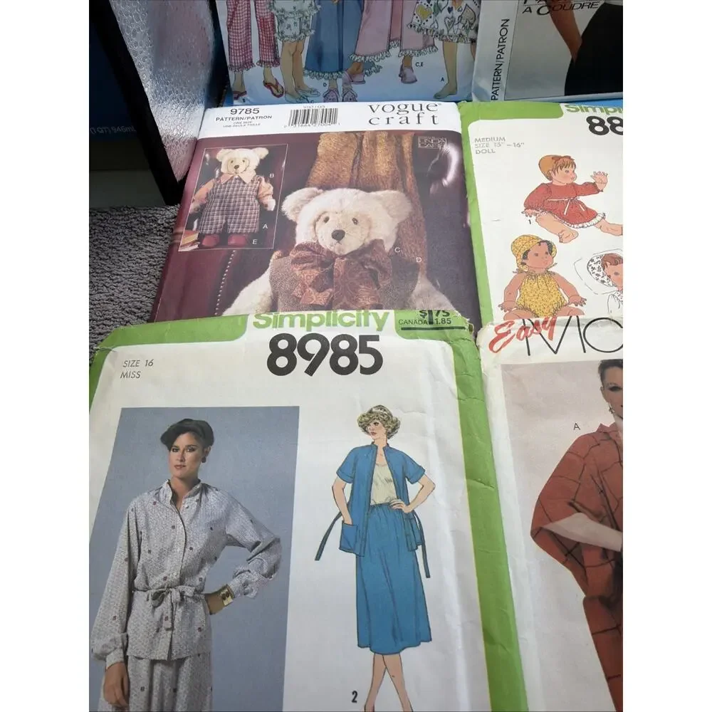 14 Vintage 1960'S /70/80s Sewing Patterns Dresses Blouses Kids Patterns & More